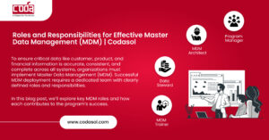 Roles and Responsibilities for effective Master Data Management (MDM) | Codasol