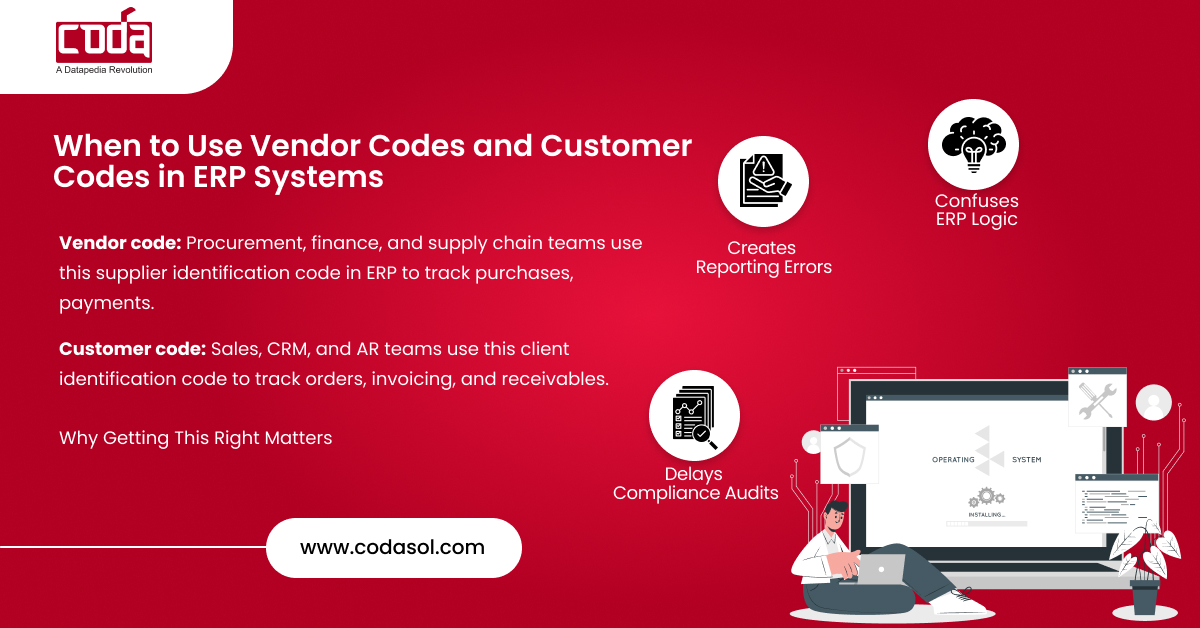 When to Use Vendor Codes and Customer Codes in ERP Systems