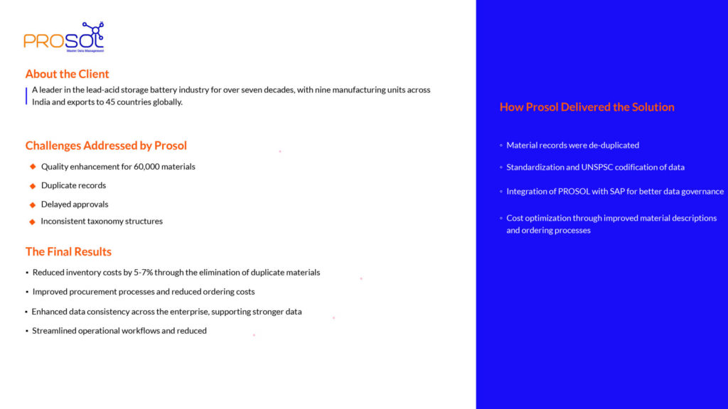 Master data management tool
